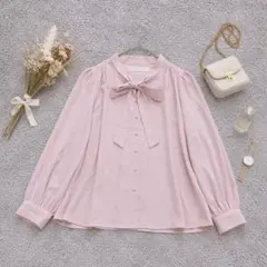 【tocco closet】ボウタイブラウス シャツ ピンクのサムネイル