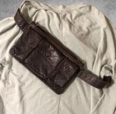 Vintage 00s leather shoulder bag y2k