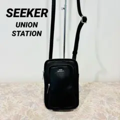 SEEKER シーカー×UNIONSTATION ミニショルダーバッグ 黒 本革