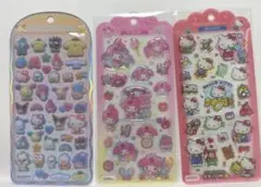 正規品:コットンパフィーはぴだんぶいとドロップジェリーシール2枚の計3枚