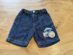 MIKIHOUSE アップリケ付きデニムハーフパンツ 90cm