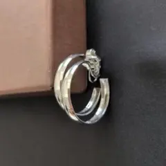シルバー フープイヤリング フック式