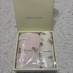 新品箱付き ローラアシュレイ ギフトタオル 2枚セット 花柄 ルイーザG