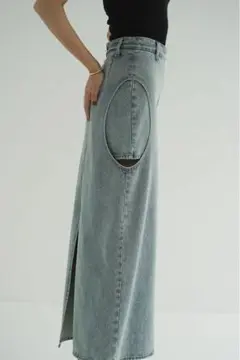 クラネ CIRCLE CUT LAYERED DENIM SKIRT サイズ1