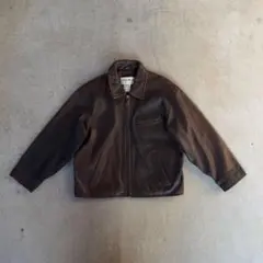 Eddie Bauer Leather jacket zip 本革vintageのサムネイル