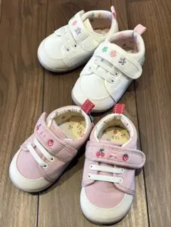 アカチャンホンポベビースニーカー13.5cm２足セット