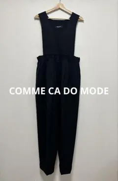 COMME CA DO MODE 2way タックパンツ　サロペット　ブラック