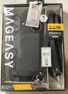 MAGEASY スマホショルダー iPhone 16Plus 対応 ブラック 黒