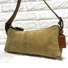 希少✨ オールドコーチ アクセサリーポーチ バッグ スエード ベージュ 入手困難