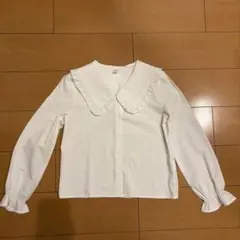 SHEIN フリル襟 ホワイトシャツ 11-12Y