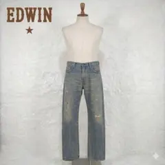 EDWIN 505ZX セルビッジ 赤耳 ダメージ デニム 3L相当 日本製