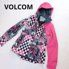 ✨️美品✨️ VOLCOM スノーボードウェア ピンク 総柄 ボア