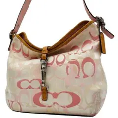 COACH コーチ ハンドバッグ ショルダー キャンバス シグネチャー 7028