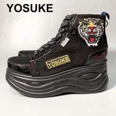 未使用 YOSUKE 超厚底スニーカー ブーツ スタッズ 虎ワッペン 24.5