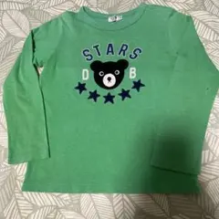 120cm ダブルビー　ロンT 長袖　緑　綿100%☆