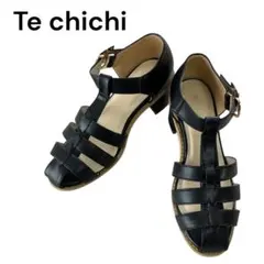 ★ Te chichi テチチ ヒールアップ グルカサンダル 37 ブラックのサムネイル
