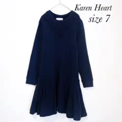 カレンハート 花柄レース ワンピース チュニック トレーナー スウェット生地 S