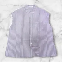 GALERIE VIE 22SS リヨセルブロードフレンチスリーブシャツ 紫 Mのサムネイル