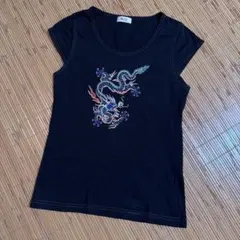 美品 ヴィヴィアンタム ノースリーブTシャツ カットソー ドラゴン 龍