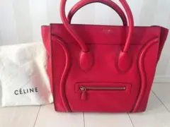 セリーヌ　ラゲージ　ミニショッパー　レッド