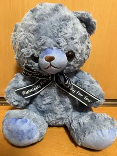 ❤️美品❤️ブルーもふもふくまのぬいぐるみ