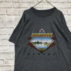 USA製90sヴィンテージTシャツ！シングルステッチ　グレー半袖古着　L 24
