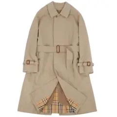 ★希少★BURBERRY★バーバリー★一枚袖 ロングコート★ウール★キャメル★ コート キャメル ロング ウール BURBERRY（バーバリー） x