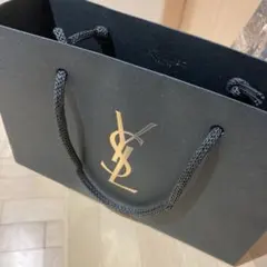 ギフト袋　YSL 黒の紙袋 ゴールドロゴ