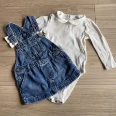 GAPコーデ♪ ジャンパースカート　襟付きボディースーツ　18-24months