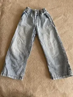 H&Mキッズ　ワイドパンツ　ジーンズ