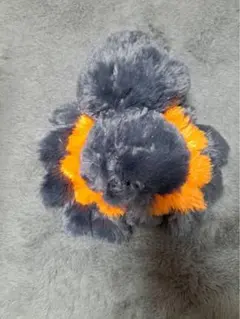 ぬいぐるみ グレー オレンジ