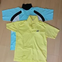 YONEX バドミントンシャツ 水色Oサイズ& 黄色Lサイズ