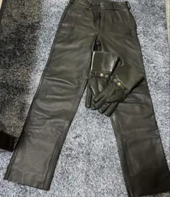 NANKAIレザーパンツ KADOYAグローブ セット ブラックのサムネイル