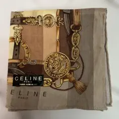 シール付き未使用　セリーヌ　ハンカチ　スカーフ柄　約４８センチ四方