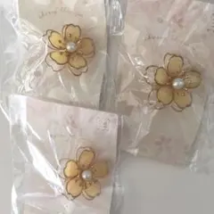 セット　ヘアカフ　ポニーフック　ヘアアクセサリー　髪飾り　ヘアアレンジ　新品　桜