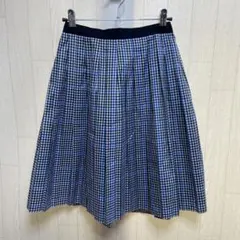 green label relaxing プリーツスカート チェック