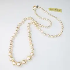 美品♪ LAUREN RALPH LAUREN パール シャンパン ネックレスのサムネイル