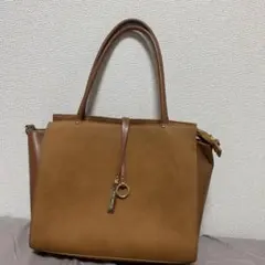 MONO COMME CA ブラウン ハンドバッグ