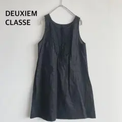 トップス　チュニック　ノースリーブ　黒　レース　麻　綿　夏のサムネイル