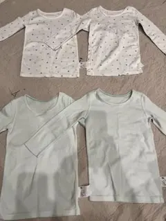 【未使用に近い】4枚セットUNIQLO コットンフライスインナー サイズ100