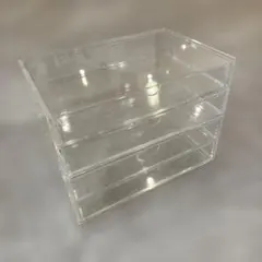 無印良品 重なるアクリルケース2段引出大×2個セット