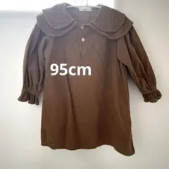 コーデュロイ ワンピース キャメル　秋服