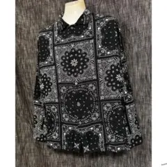 RAGEBLUE レイジブルー　レーヨン　ペイズリー　バンダナ柄　シャツ