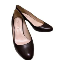 美品★PRADA プラダ レザーパンプス 23.5cm ダークブラウン イタリアのサムネイル