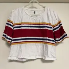 ME to WE クロップドTシャツ 【M】海外古着 カジュアル ショート丈