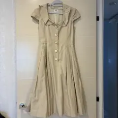 襟付きワンピース ロングワンピース