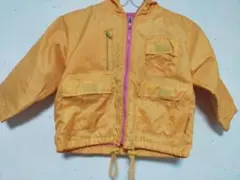 オレンジ フード付きジャケット