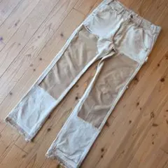 リメイク50〜60s KEYペインターデニムストレートパンツ ヘリンボーン 