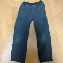 カーゴパンツ 裏起毛　キッズ　140 ブラック　長ズボン