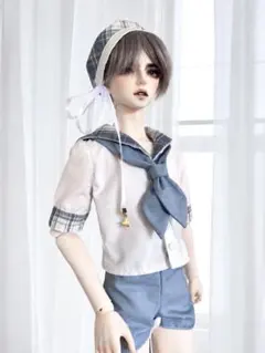 1/3 60cm SD13boy~】夕空チェックのセーラー服セットアップ - メルカリ